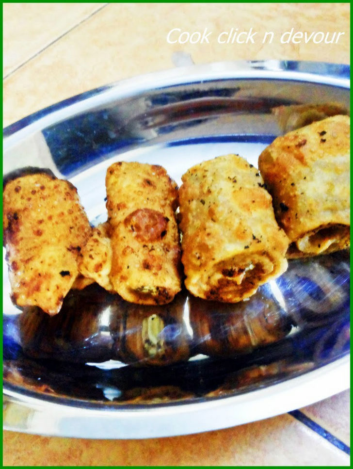 Baby Corn Spring Rolls Recipe.