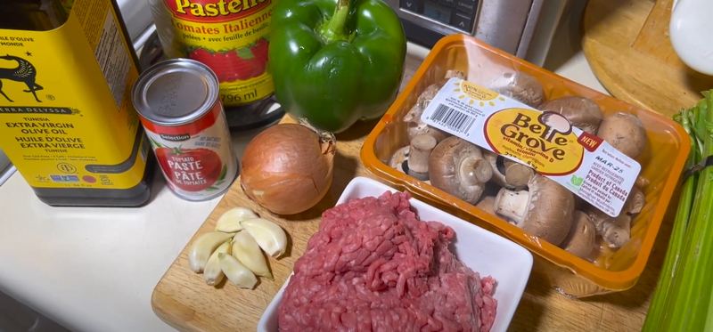 The main ingredients you will need to create this delicious spaghetti sauce recipe.