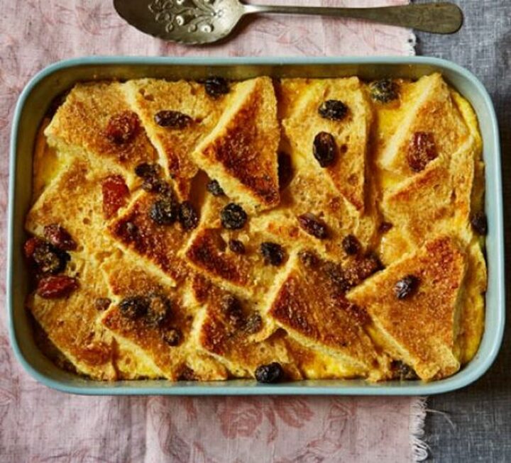 Best Bread and Butter Pudding Recipes: Have a stale loaf of bread lying around? Turn it into this comforting bread and butter pudding dessert layered with rich vanilla custard, dried fruit, and lemon zest.