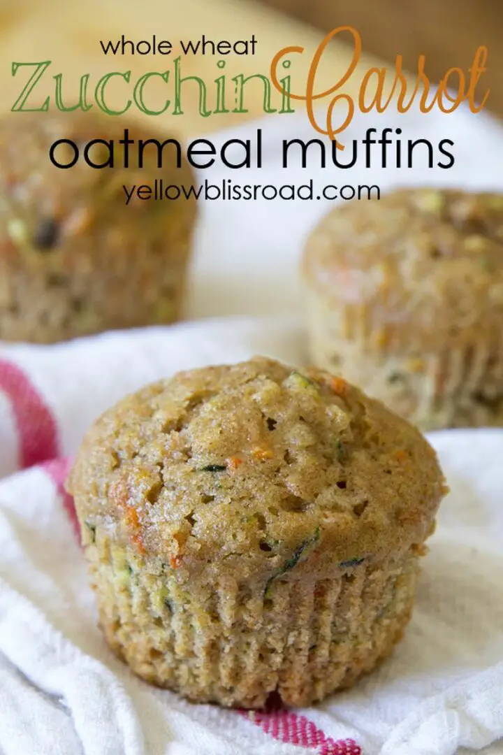 If zucchini muffins weren't healthy enough, add carrots and oatmeal and you have a cupcake powerhouse! These wholesome and super delicious muffins are great for breakfast or whenever you need a tasty snack.