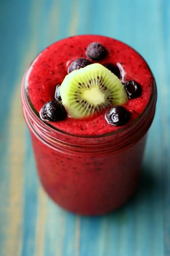 Best Fruit Smoothie Recipes: Immunity Boosting Triple Berry Kiwi Smoothie.