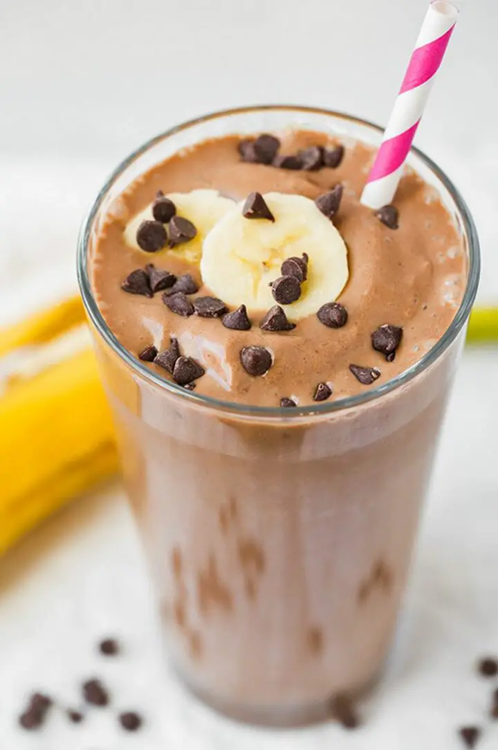 Chocolate Peanut Butter Banana Breakfast Shake.