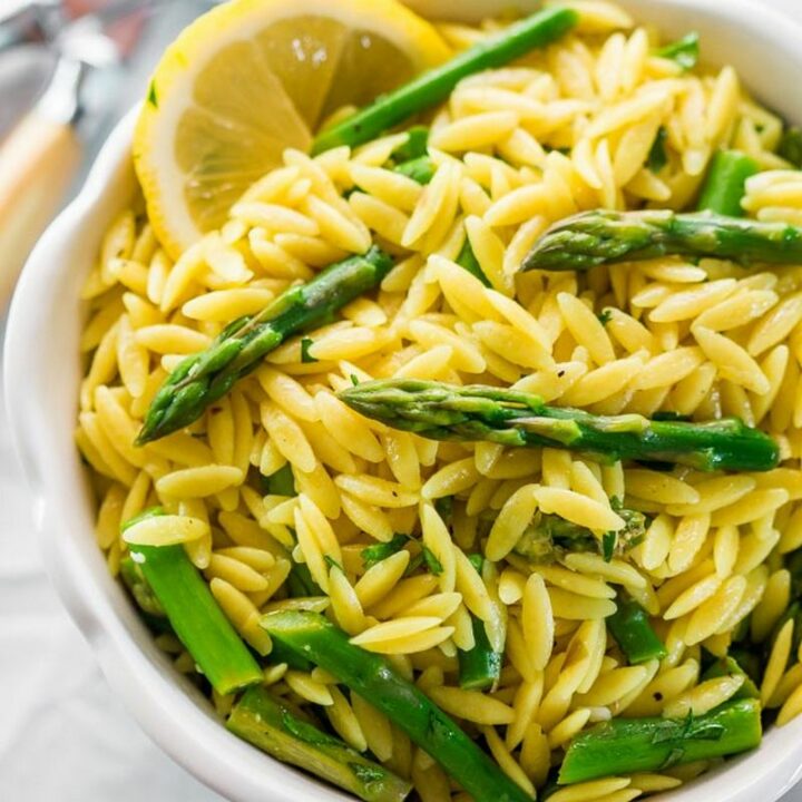 Lemon Orzo with Asparagus.