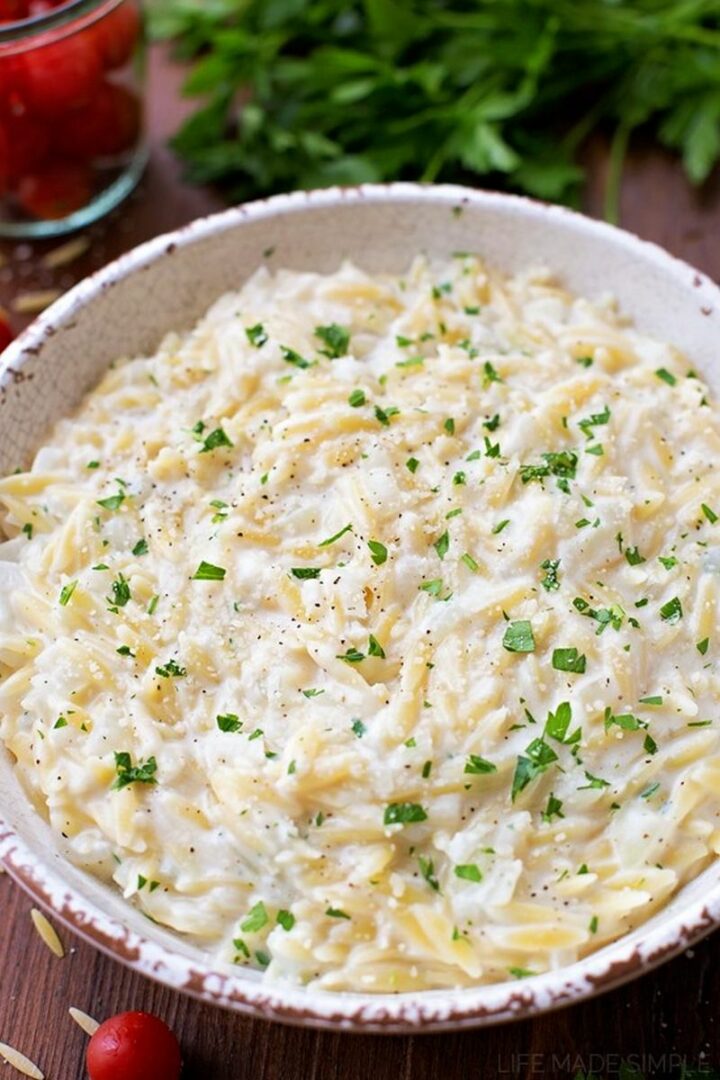 Creamy Parmesan Orzo.